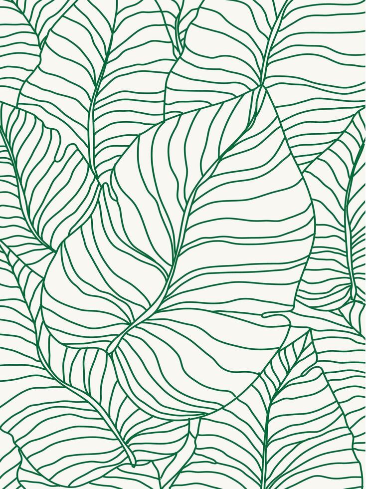 tropical feuilles Contexte pour papier carte vecteur