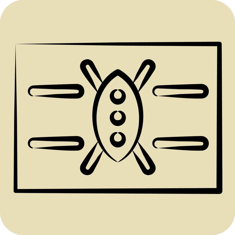icône Kenya. en relation à Kenya symbole. main tiré style. Facile conception modifiable. Facile illustration vecteur