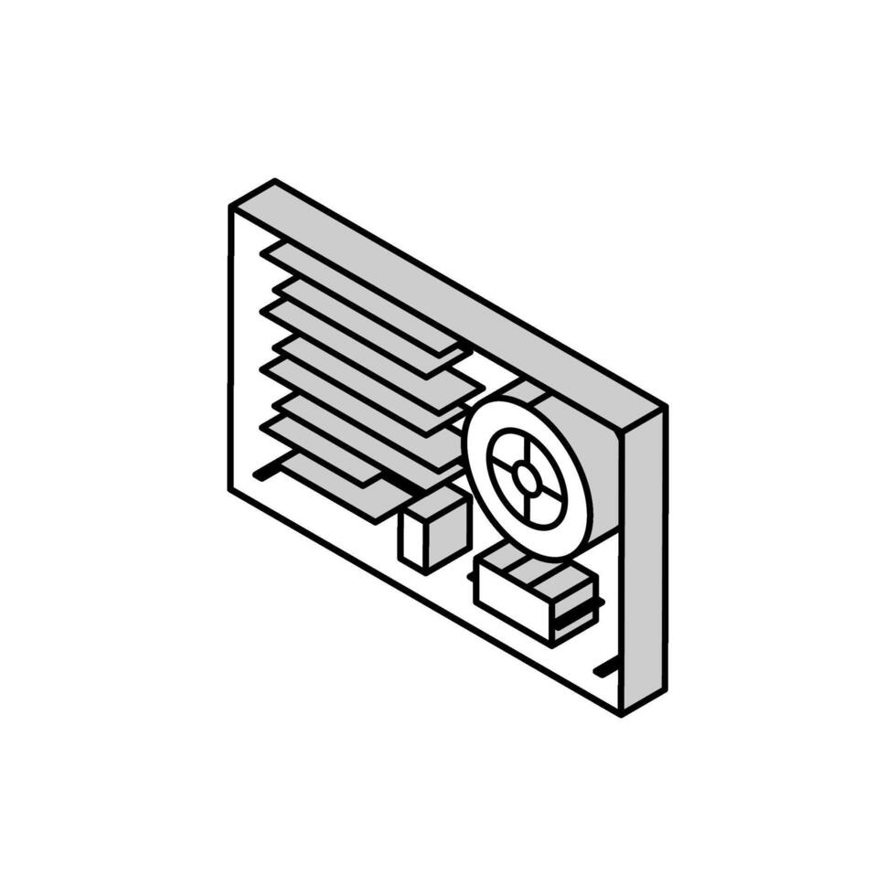 Puissance la fourniture électrique ingénieur isométrique icône vecteur illustration