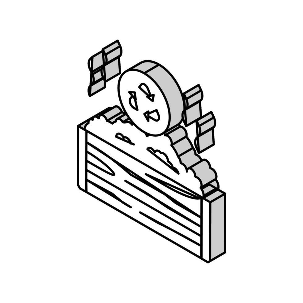 le compostage environnement isométrique icône vecteur illustration