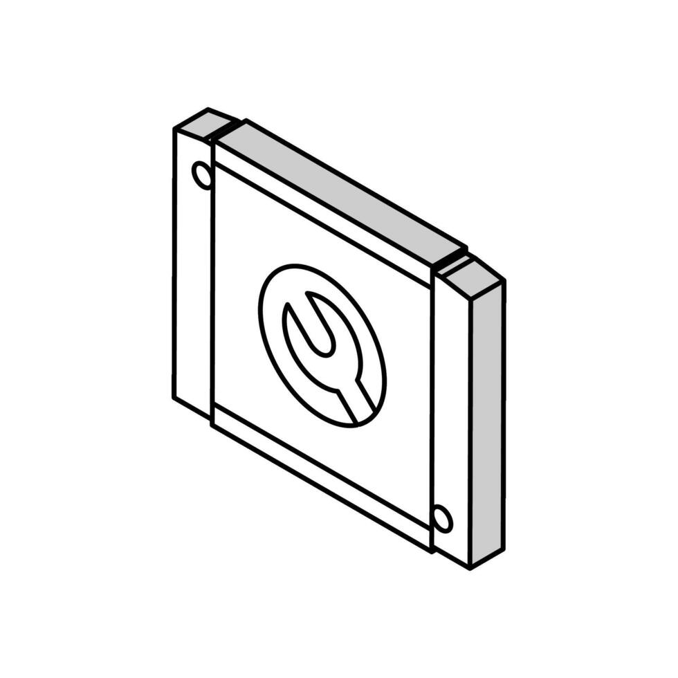 radiateur réparation voiture mécanicien isométrique icône vecteur illustration