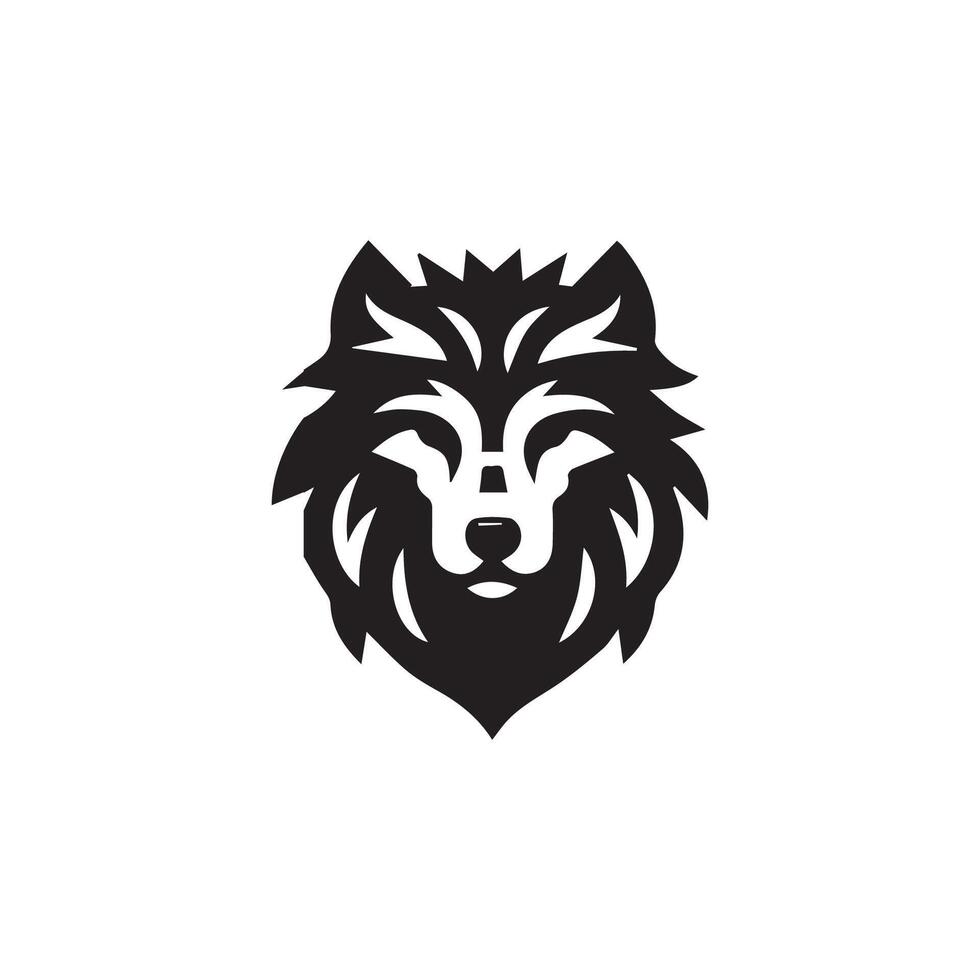 Loup tête illustration logo conception. Loup mascotte vecteur