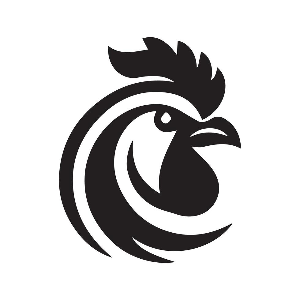 poulet tête logo conception modèle, poulet coq symbole vecteur