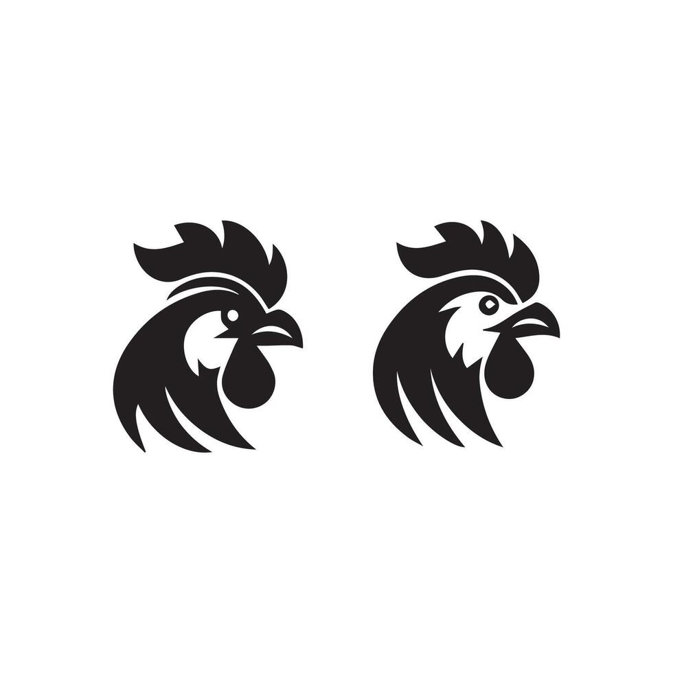 poulet tête logo conception modèle, poulet coq symbole vecteur