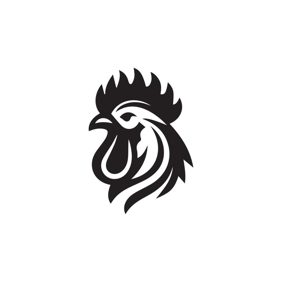 poulet tête logo conception modèle, poulet coq symbole vecteur