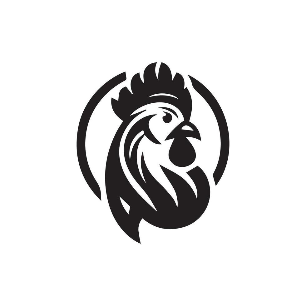 poulet tête logo conception modèle, poulet coq symbole vecteur
