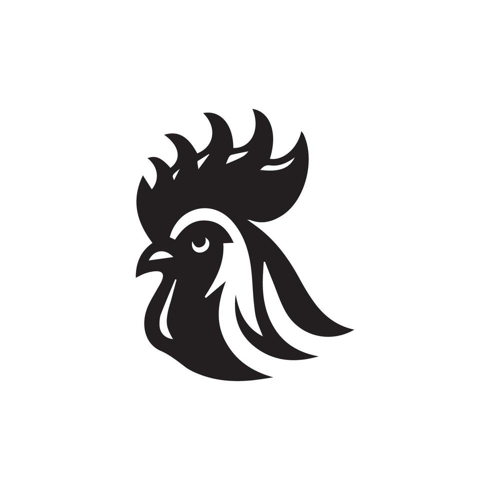 poulet tête logo conception modèle, poulet coq symbole vecteur