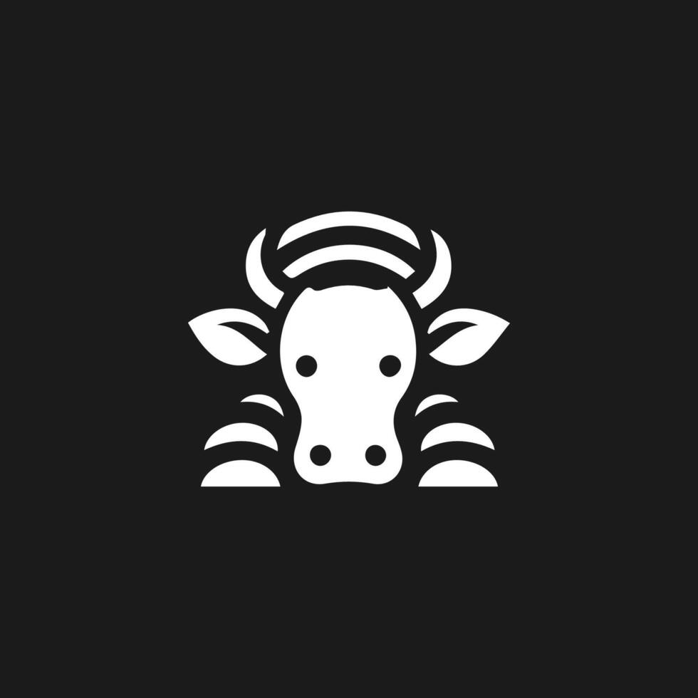 abstrait vache ou taureau logo conception. Créatif steak, Viande ou Lait icône symbole. vecteur