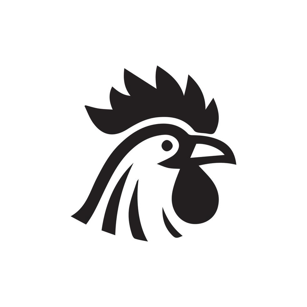 poulet tête logo conception modèle, poulet coq symbole vecteur