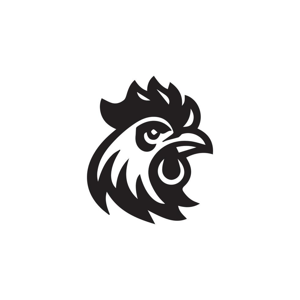 poulet tête logo conception modèle, poulet coq symbole vecteur