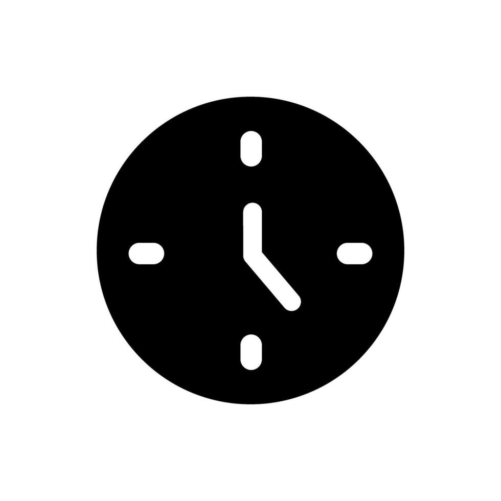 l'horloge visage icône vecteur. mur l'horloge illustration signe. temps symbole. regarder symbole ou logo. vecteur