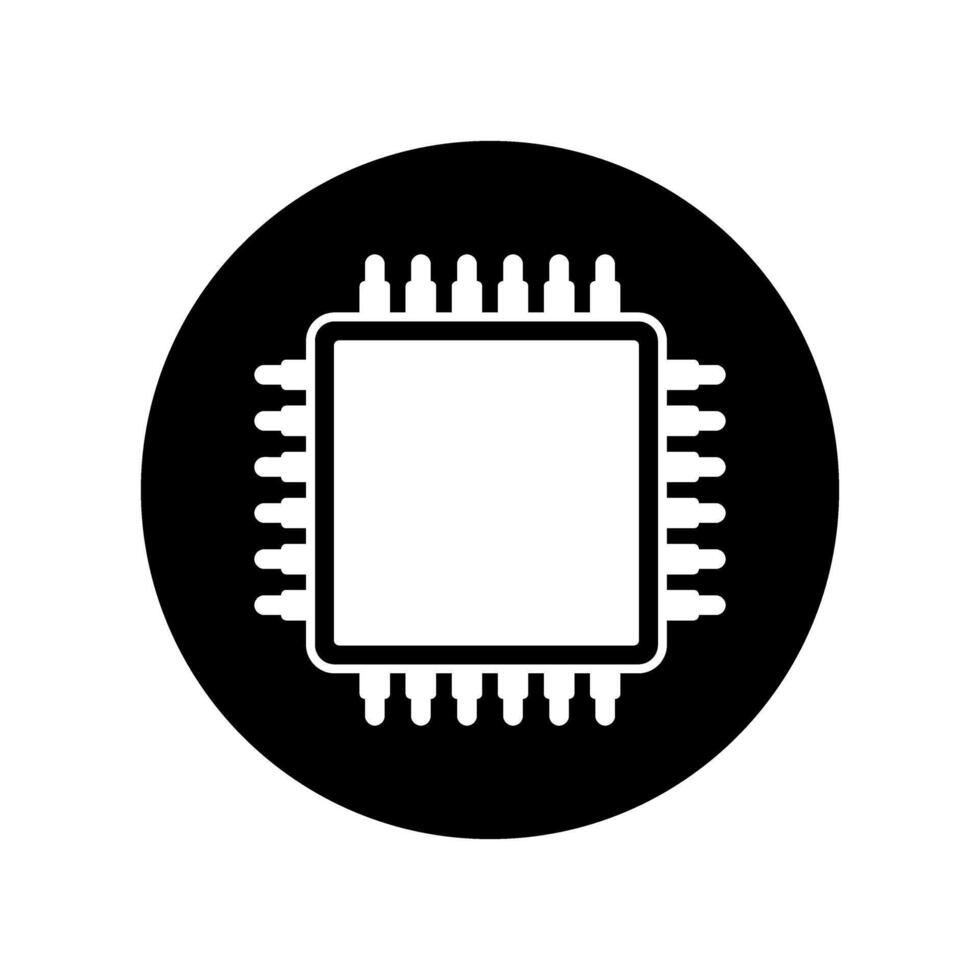 puce électronique vecteur icône. CPU illustration symbole. coeur signe.