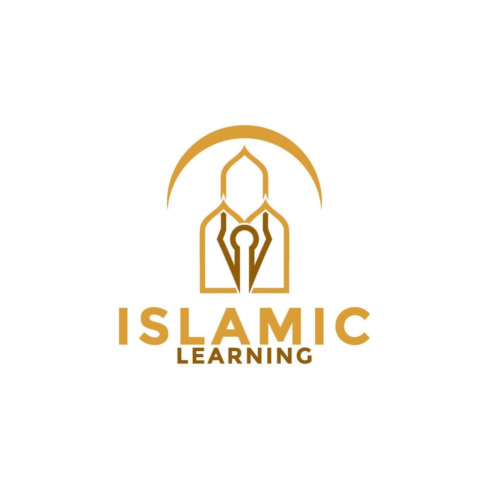 musulman apprendre logo, Islam apprentissage logo modèle, islamique médias vecteur illustration