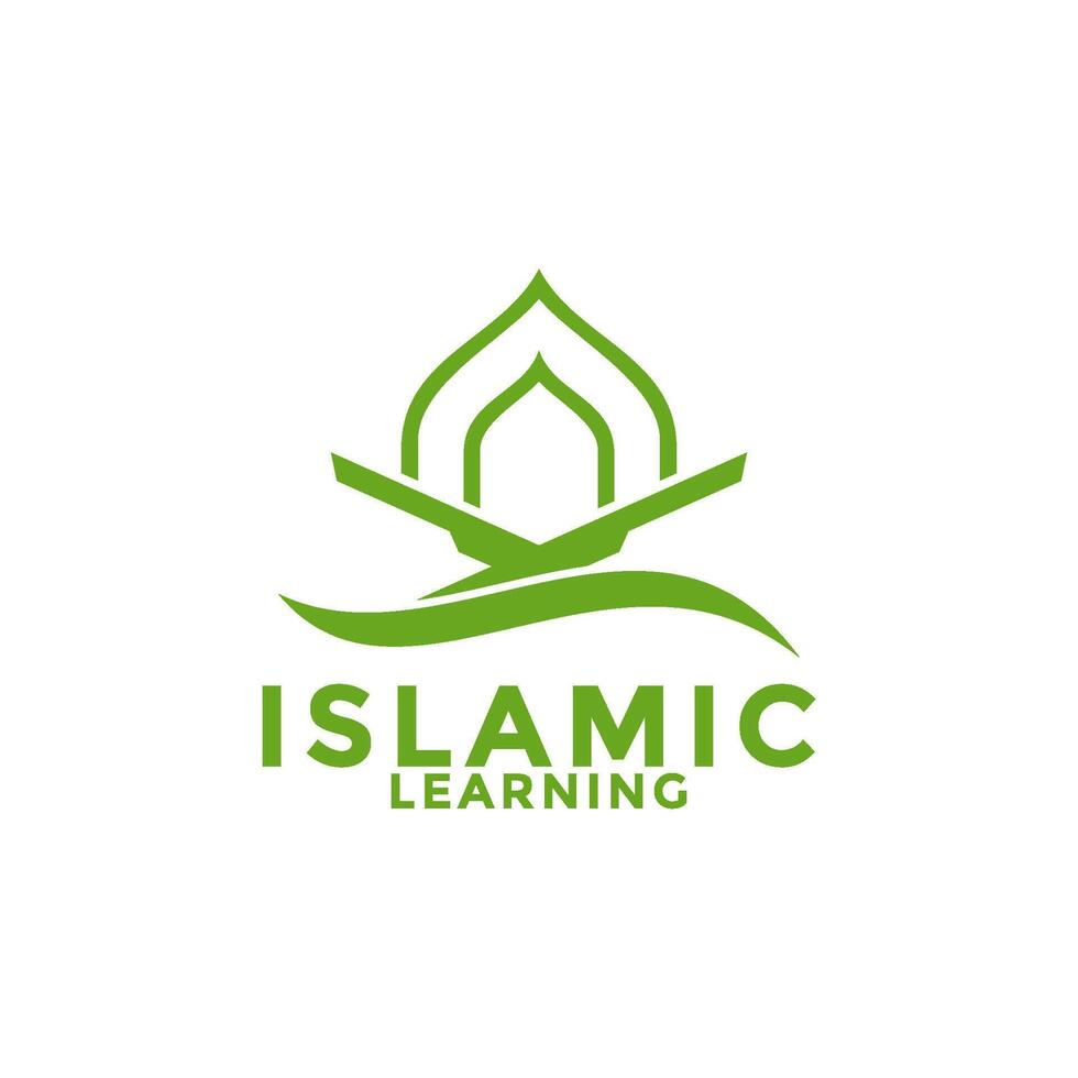 musulman apprendre logo, Islam apprentissage logo modèle, islamique médias vecteur illustration