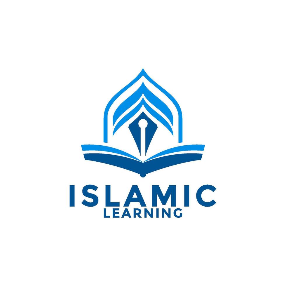 musulman apprendre logo, Islam apprentissage logo modèle, islamique médias vecteur illustration