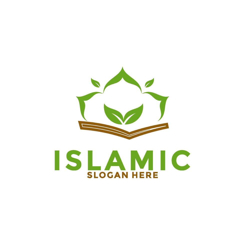 musulman apprendre logo, Islam apprentissage logo modèle, islamique médias vecteur illustration