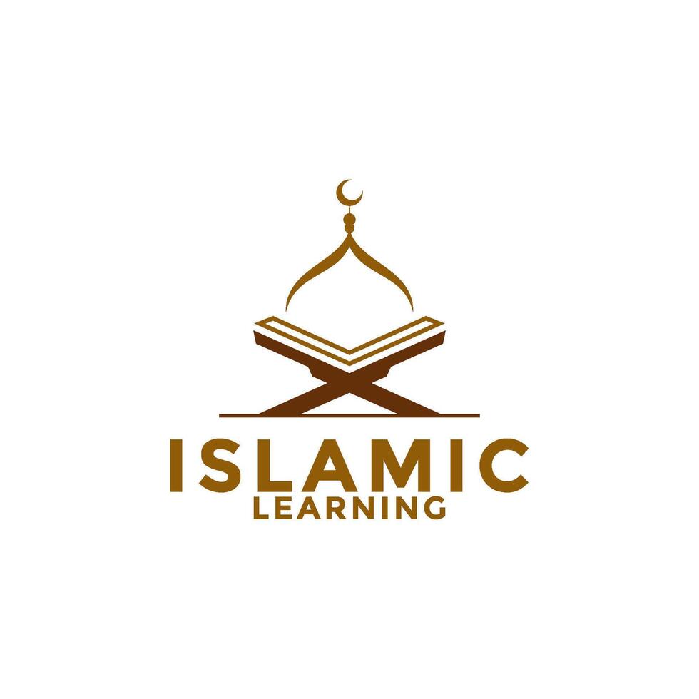 musulman apprendre logo, Islam apprentissage logo modèle, islamique médias vecteur illustration