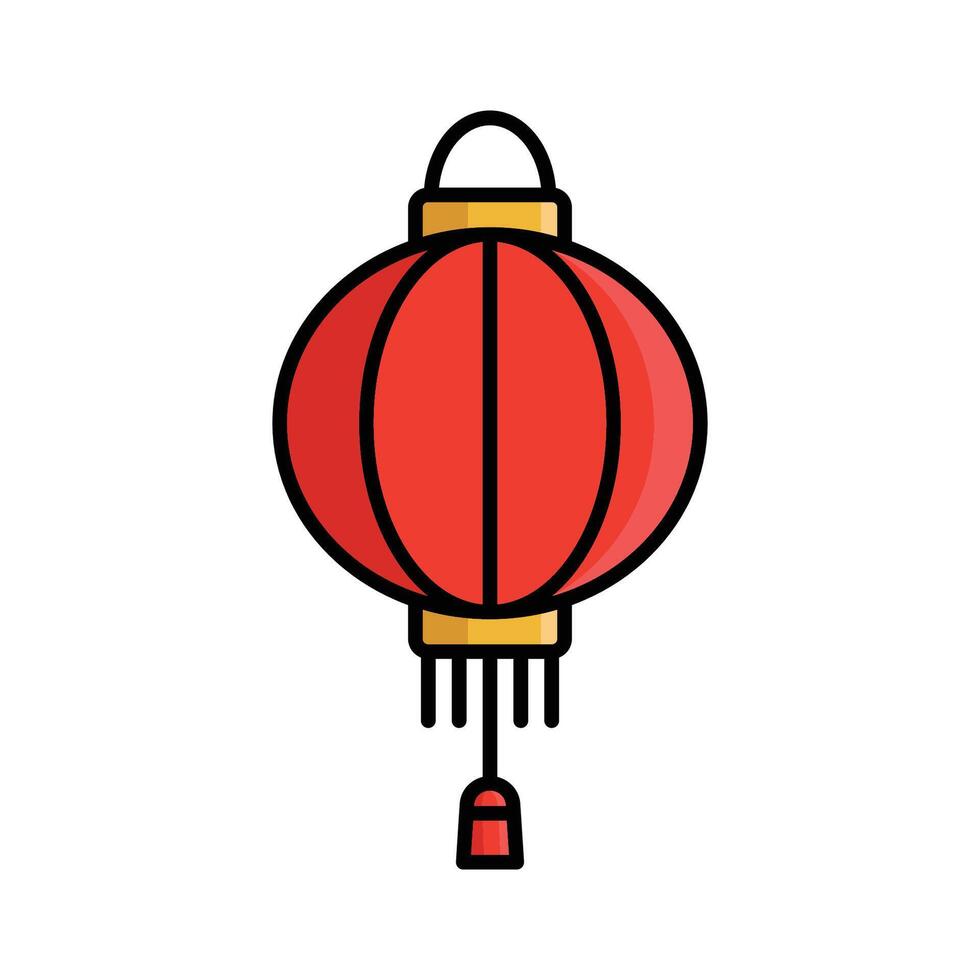 chinois lanterne icône vecteur conception modèle dans blanc Contexte