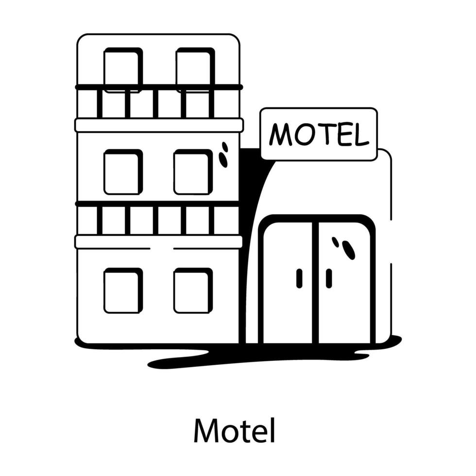 concepts de motel à la mode vecteur