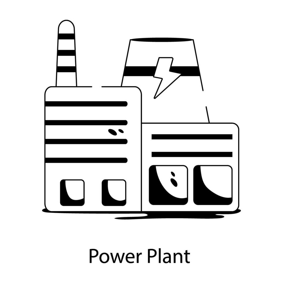 centrale électrique à la mode vecteur