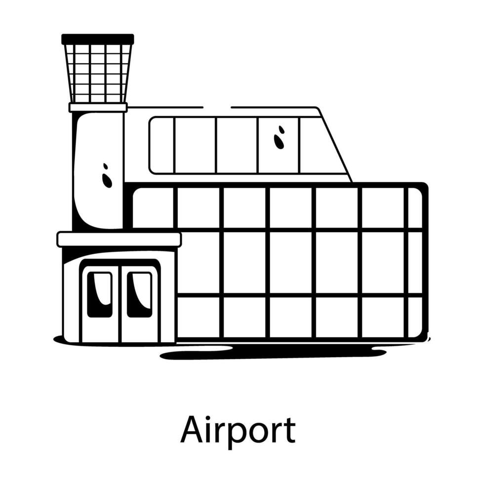 concepts d'aéroport à la mode vecteur