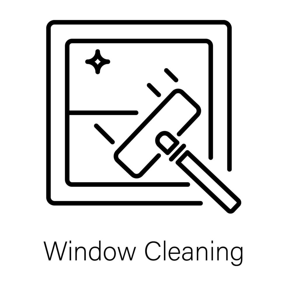 branché fenêtre nettoyage vecteur
