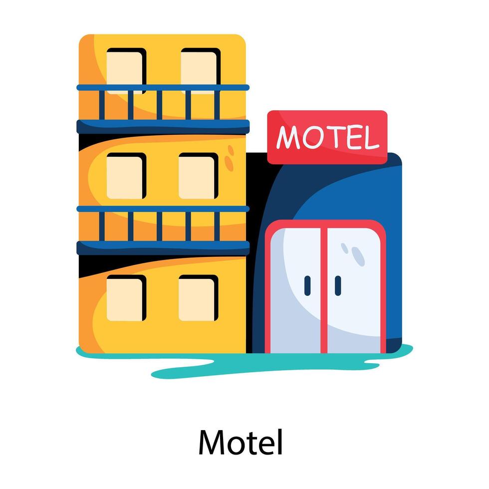 concepts de motel à la mode vecteur