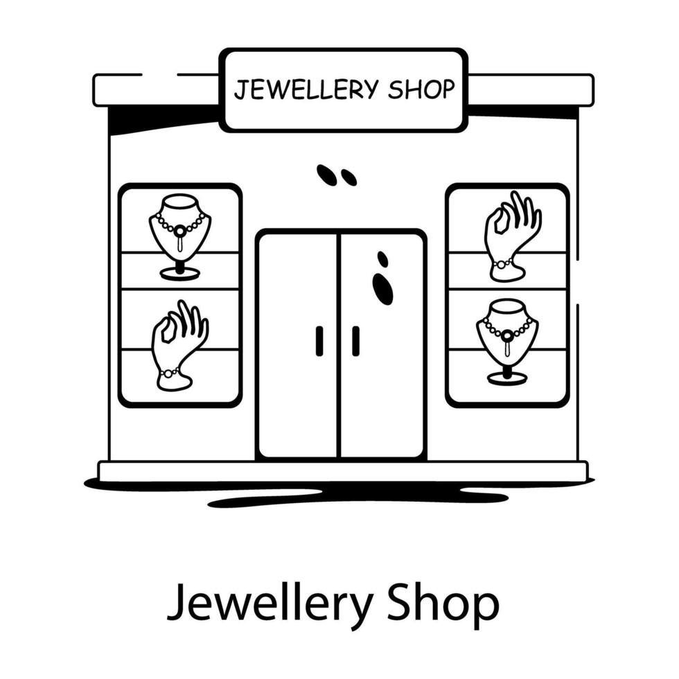 branché bijoux magasin vecteur