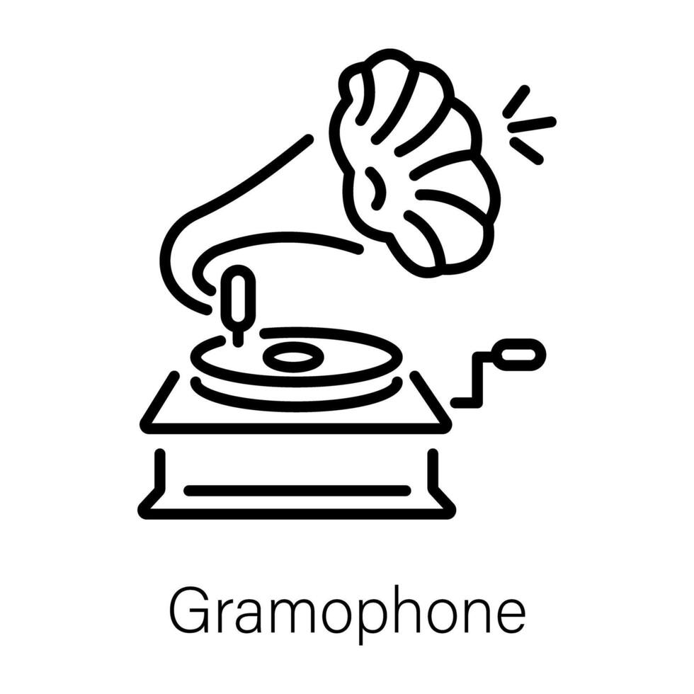 concepts de gramophone à la mode vecteur