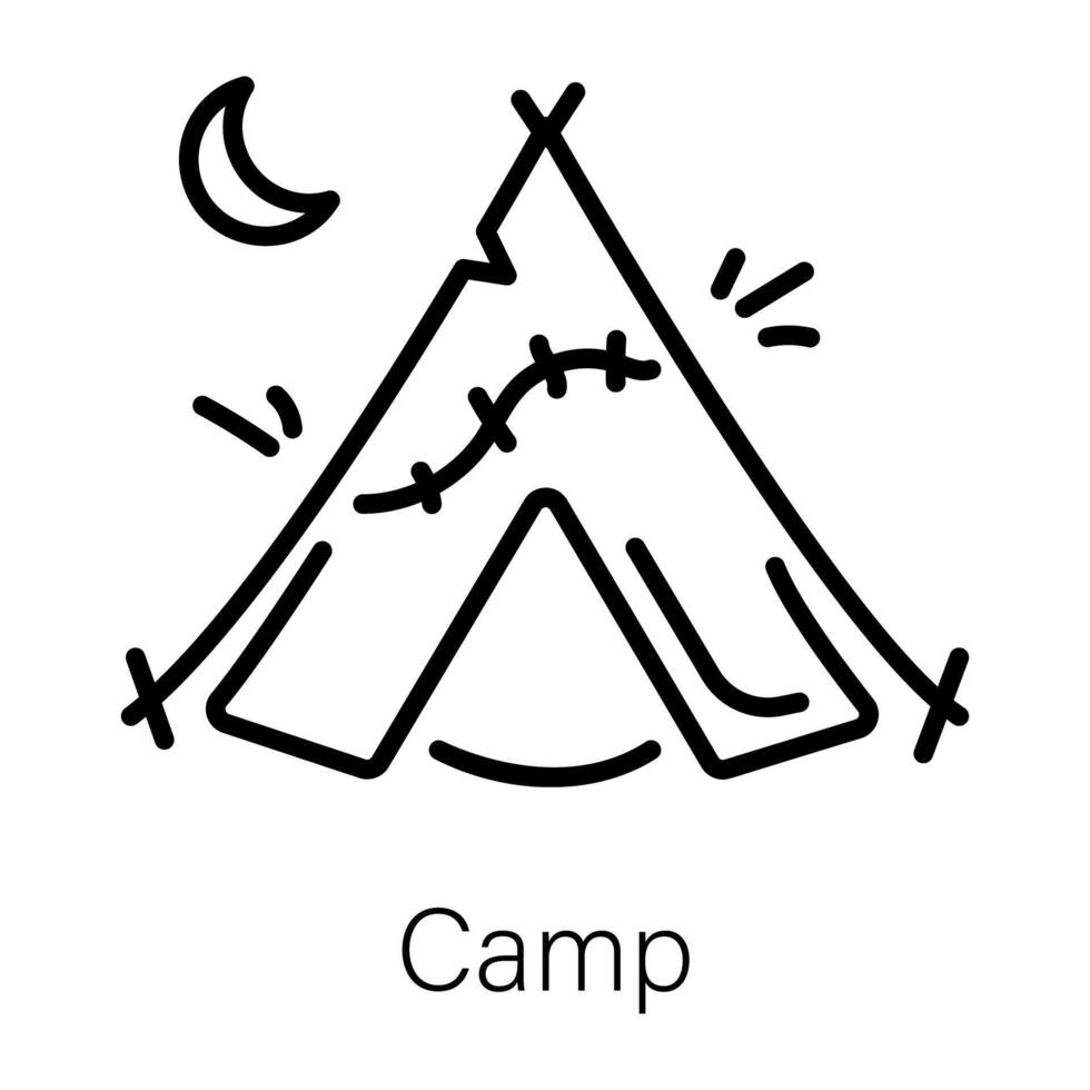 concepts de camp à la mode vecteur