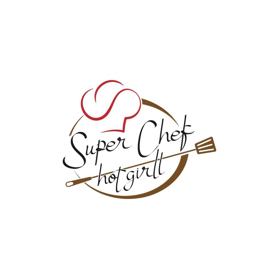 cuisine chef conception logo vecteur