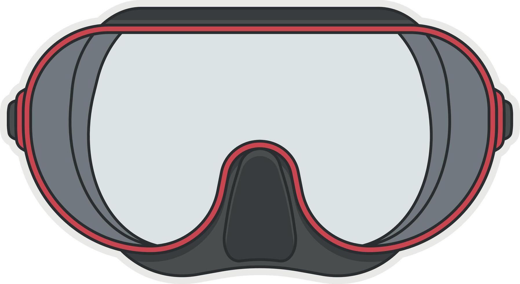 plongée des lunettes de protection vecteur