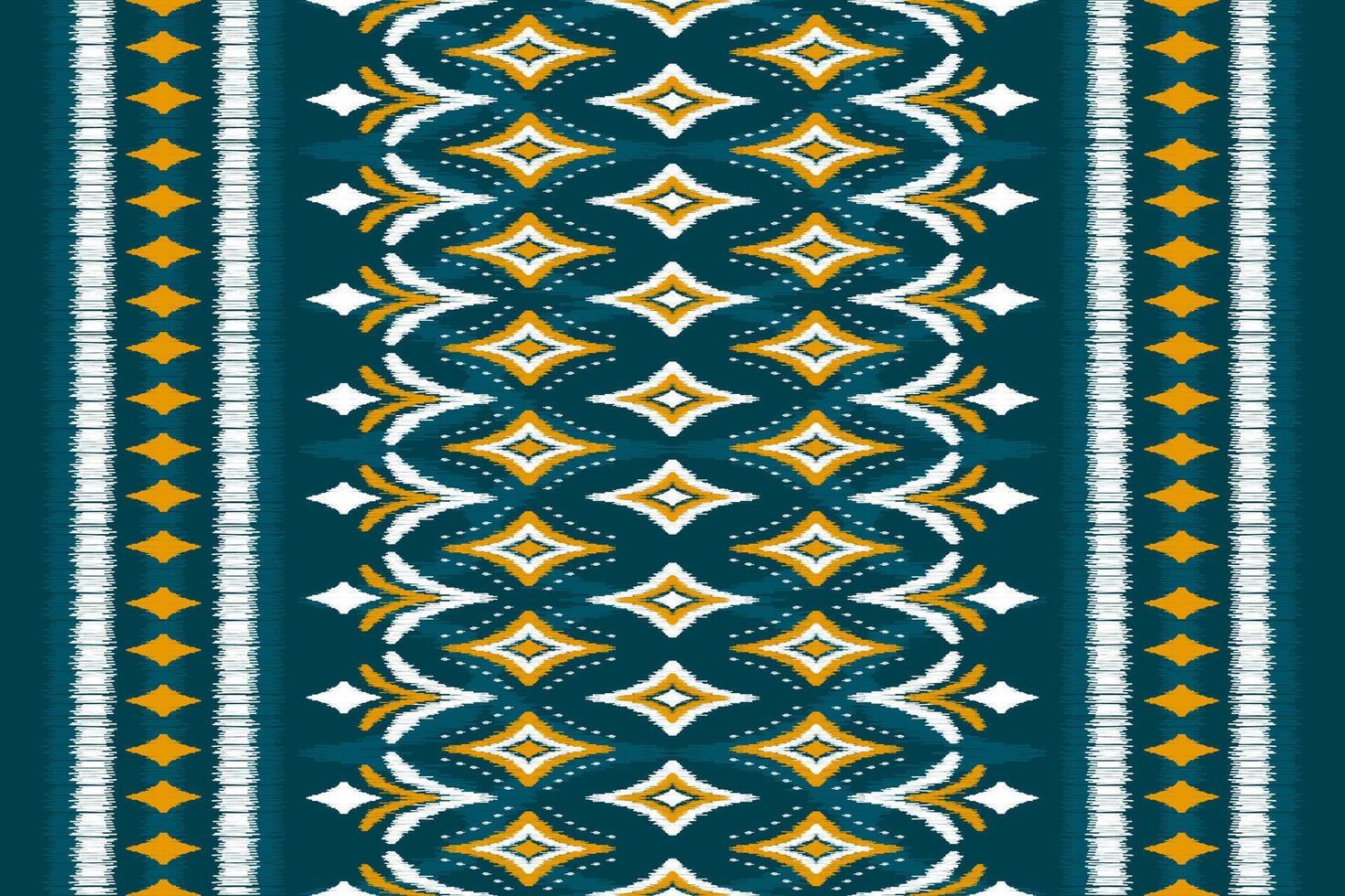 tapis ethnique ikat art. modèle sans couture en tribal. impression d'ornement géométrique aztèque. vecteur