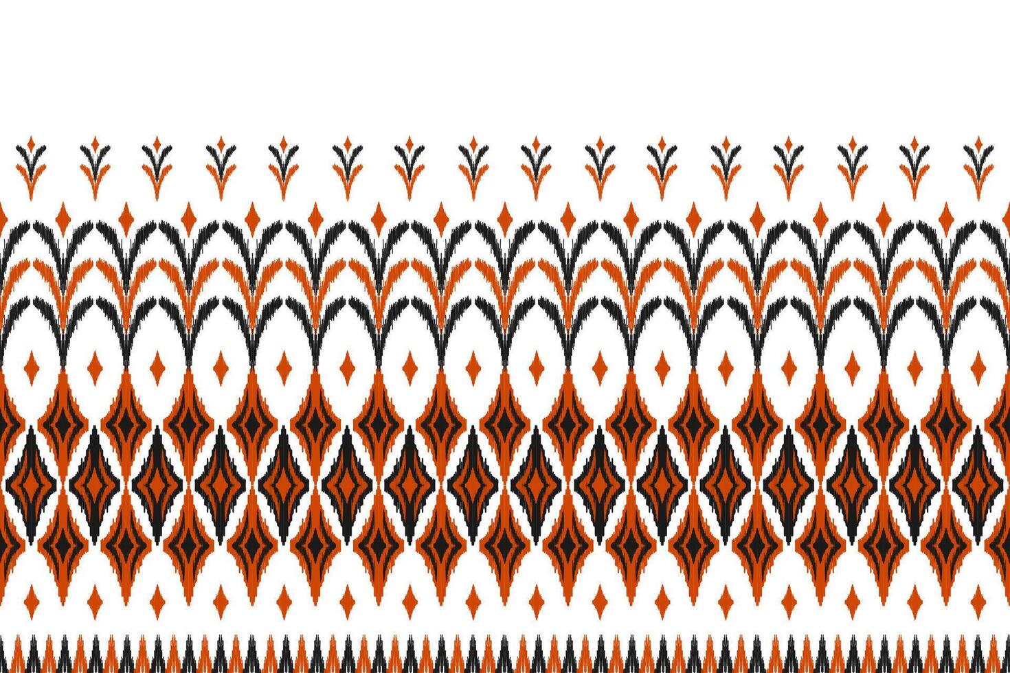 motif frontière ethnique ikat art. sans couture modèle traditionnel. aztèque ornement imprimer. vecteur