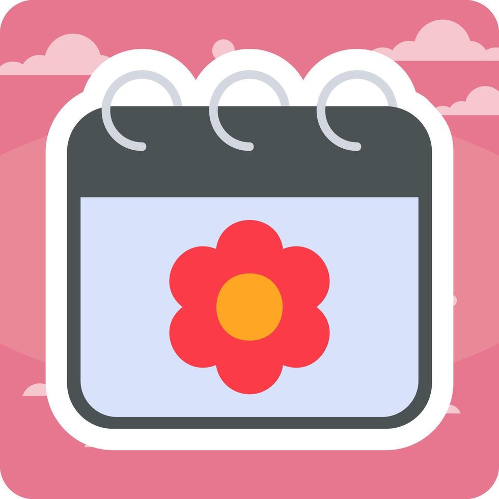 Sakura Date vecteur icône