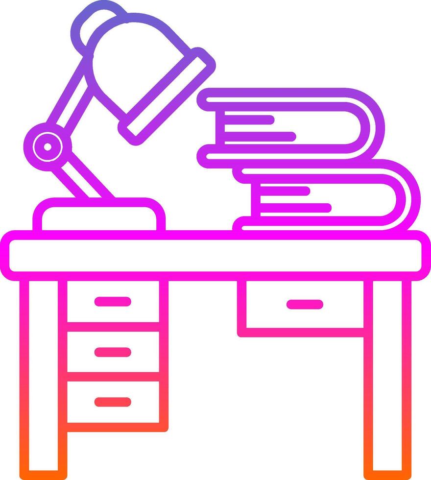 icône de dégradé de ligne d'espace de travail vecteur
