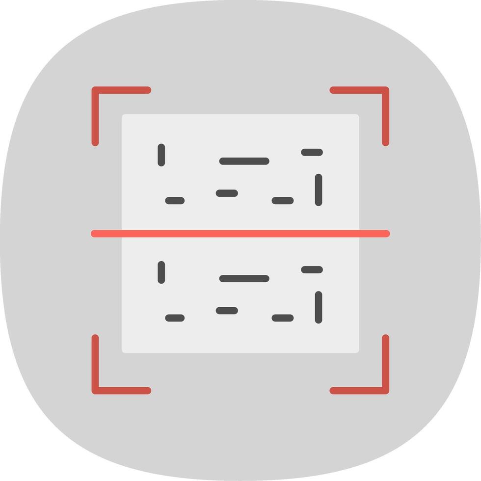 qr code plat courbe icône vecteur