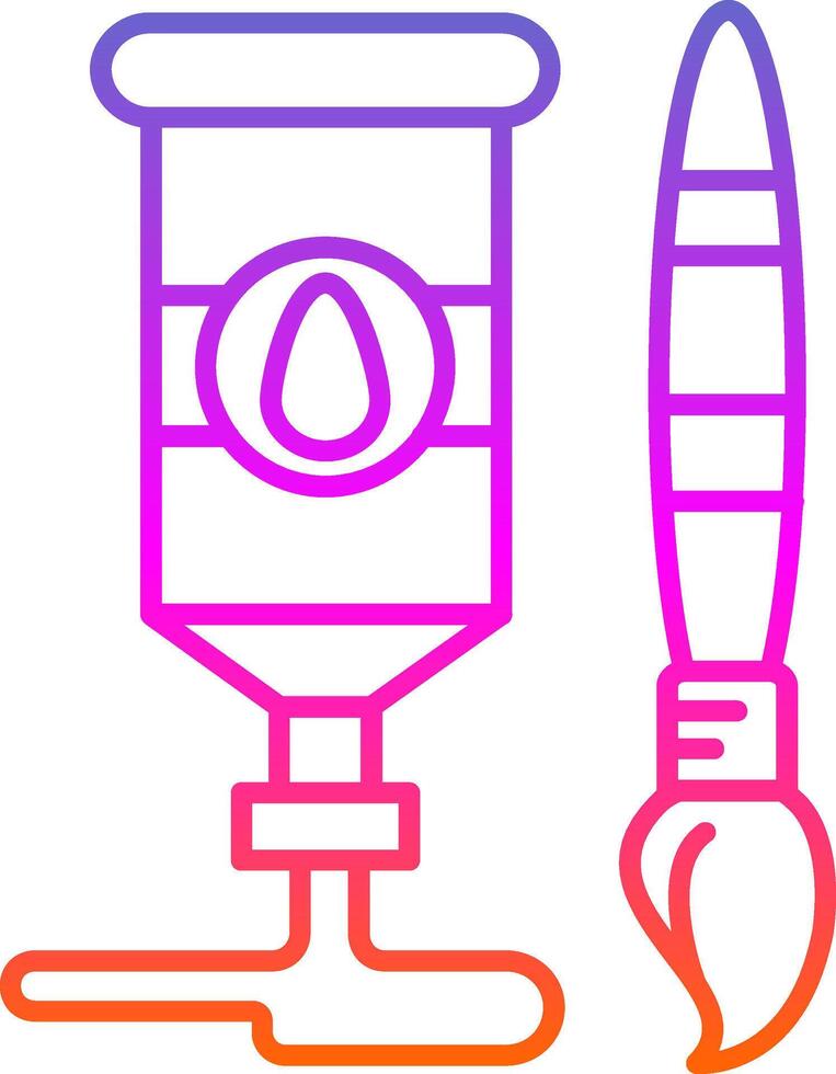 pétrole peindre ligne pente icône vecteur