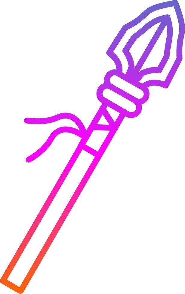icône de dégradé de ligne de lance vecteur