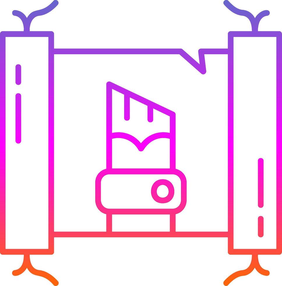 caligraphie ligne pente icône vecteur