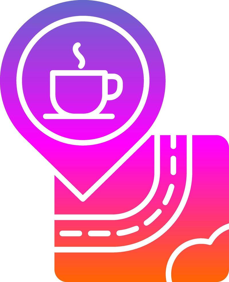 café glyphe pente icône vecteur