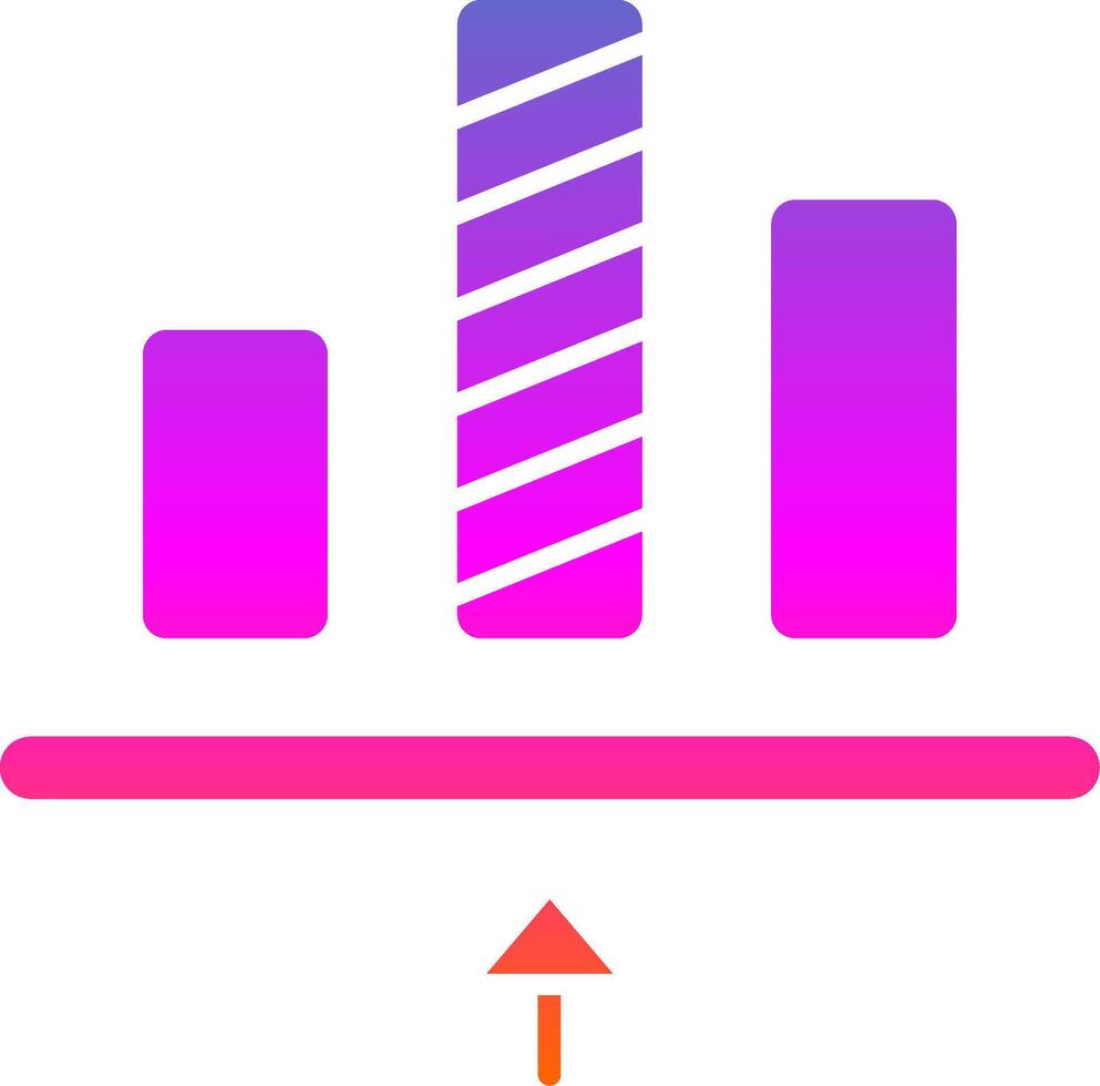 bas alignement glyphe pente icône vecteur