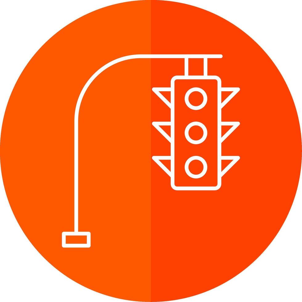 circulation lumières ligne rouge cercle icône vecteur