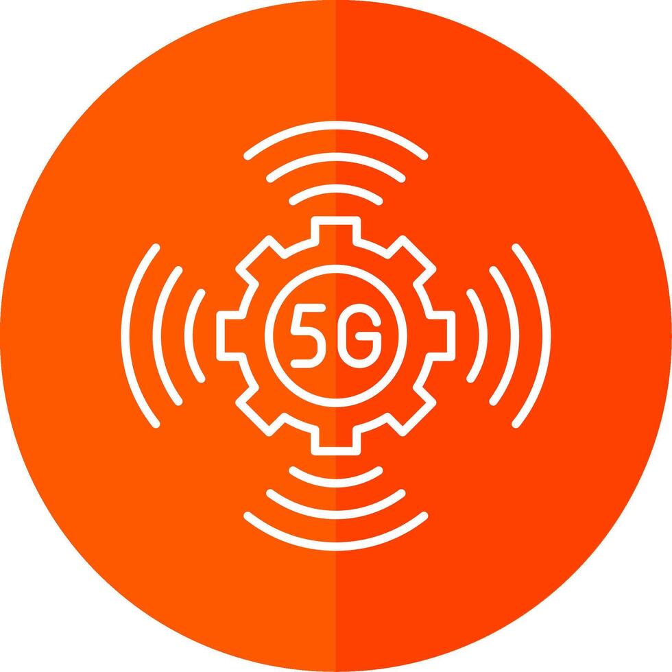 5g ligne rouge cercle icône vecteur