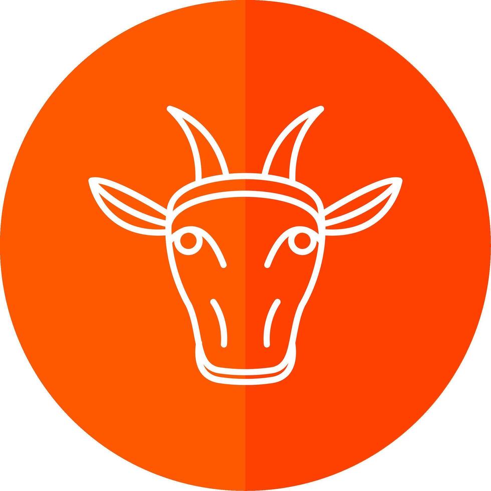 chèvre ligne rouge cercle icône vecteur