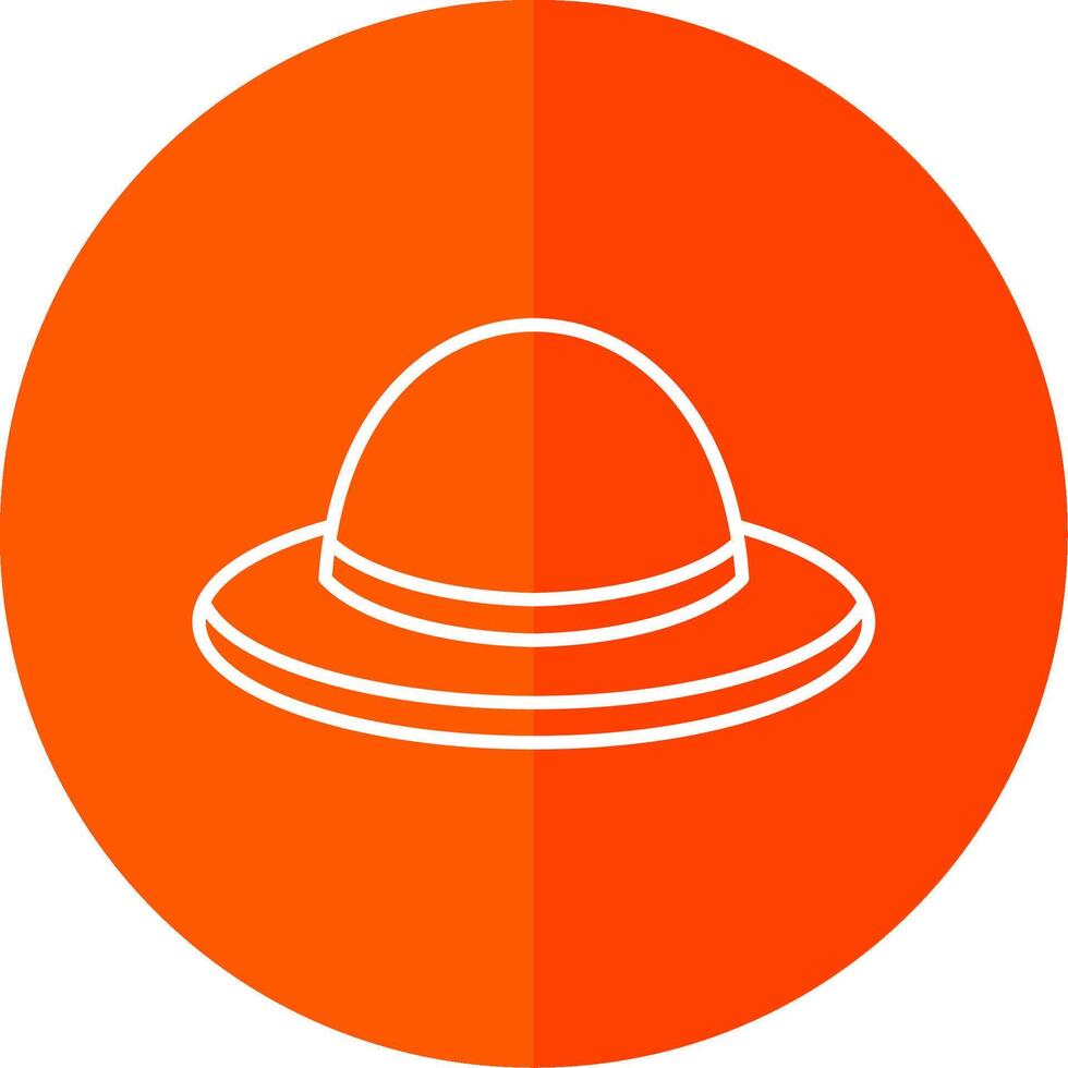 chapeau ligne rouge cercle icône vecteur