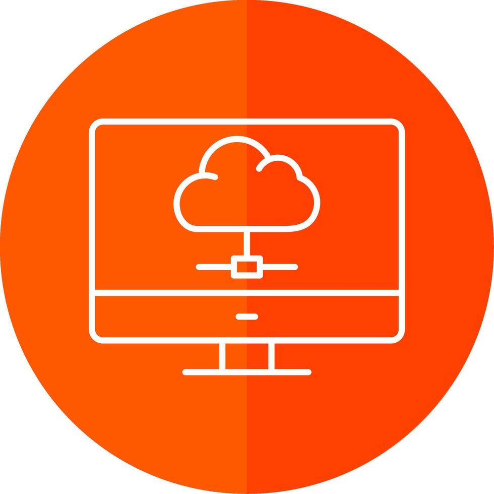 l'informatique ligne rouge cercle icône vecteur