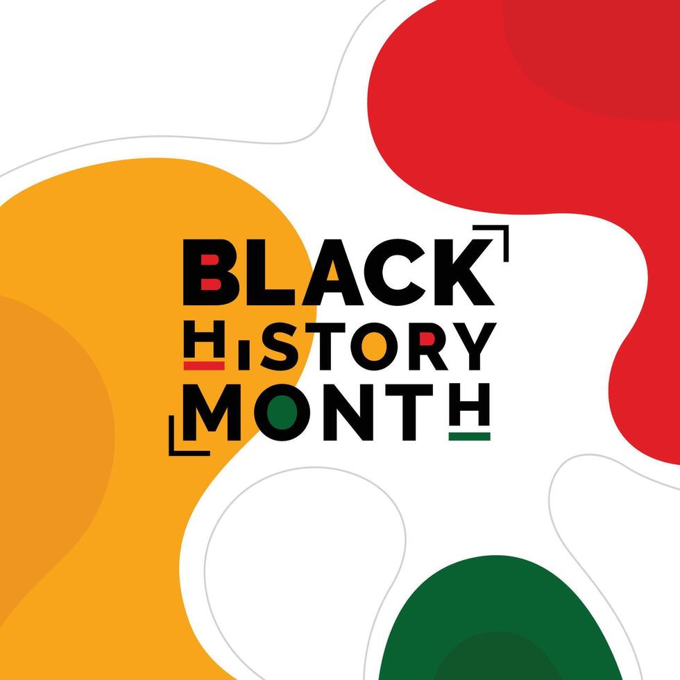 noir histoire mois africain américain histoire bannière fête vecteur illustration