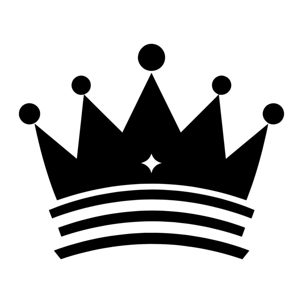 ai généré Facile couronne logo. vecteur illustration