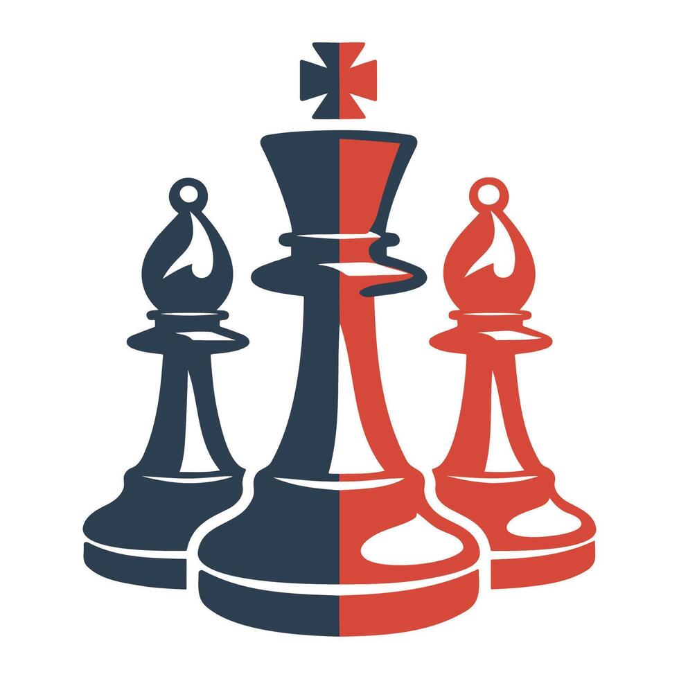 ai généré Facile échecs club logo. vecteur illustration